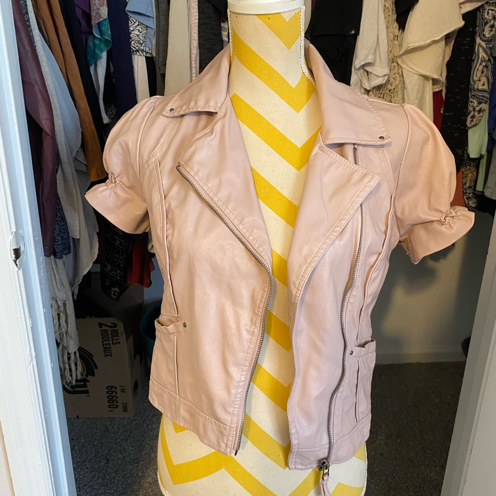 Women's Pink Short Sleeve Jacket